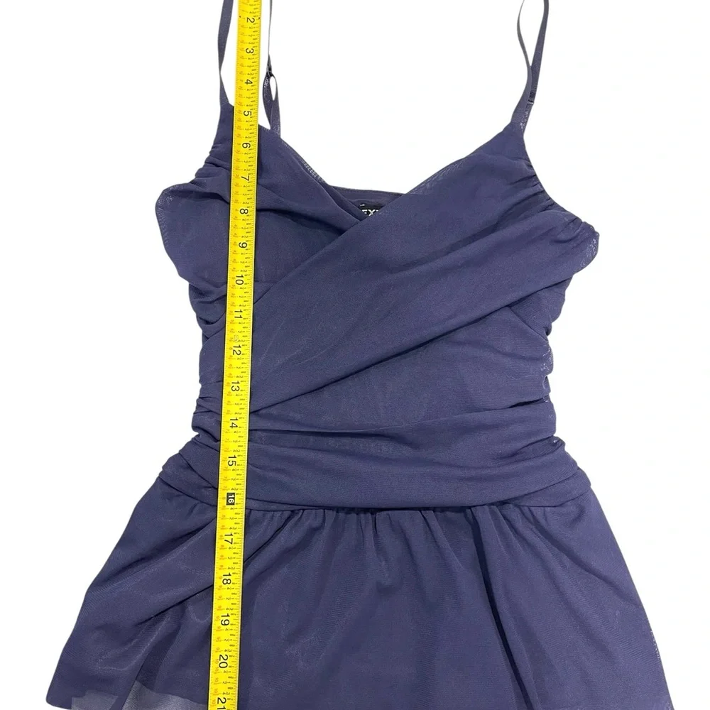 Express Purple Y2k 90s Ruched Babydoll Empire Waist Tank Top XS Whimsigoth Fairy - Picture 9 of 9